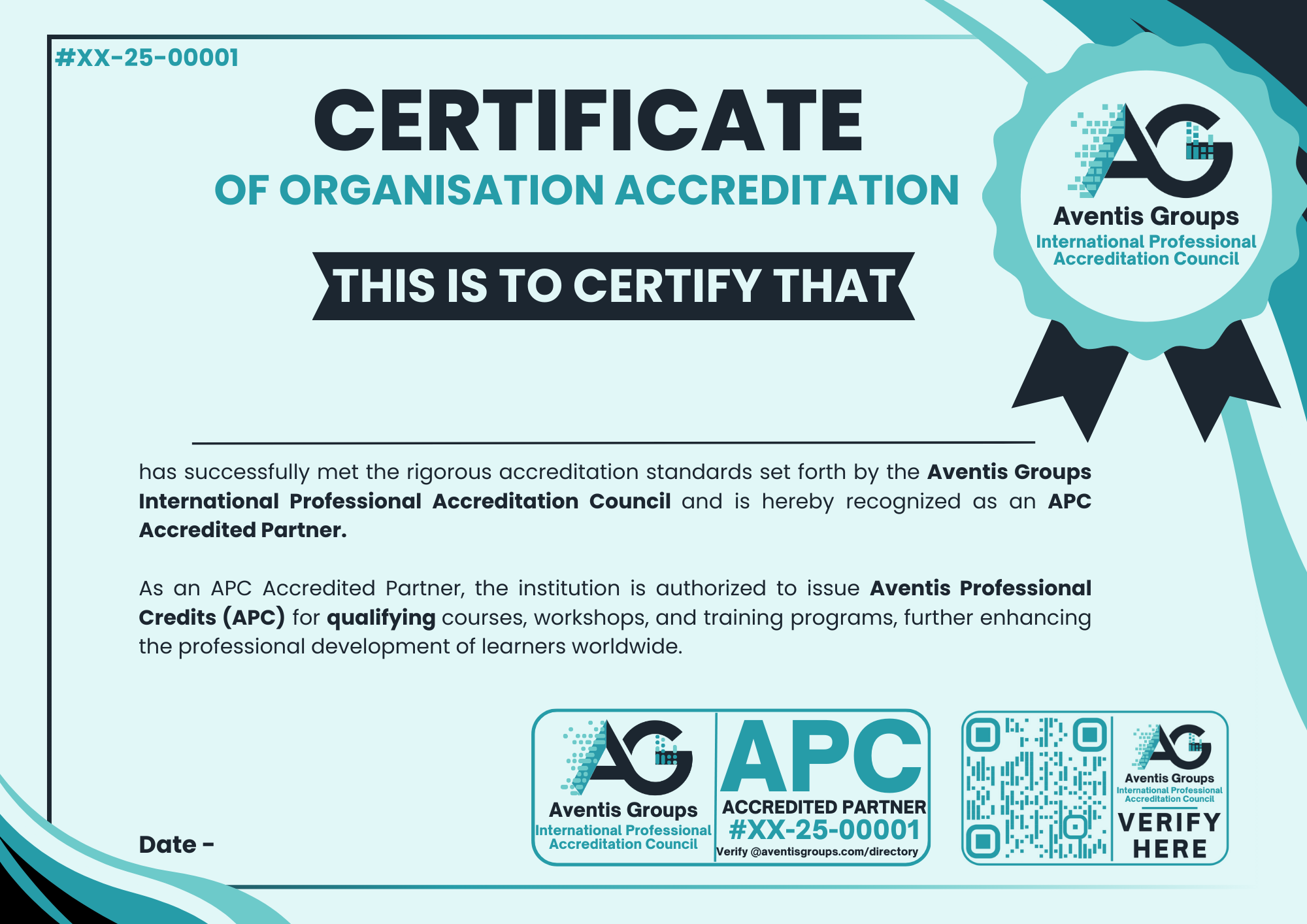 Aventis Groups APC Partner Certificate